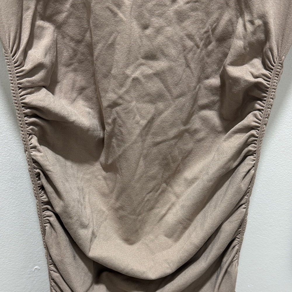 NWT Long Sleeve Bodycon Fitted Ruched Dress Size M - Picture 3 of 8